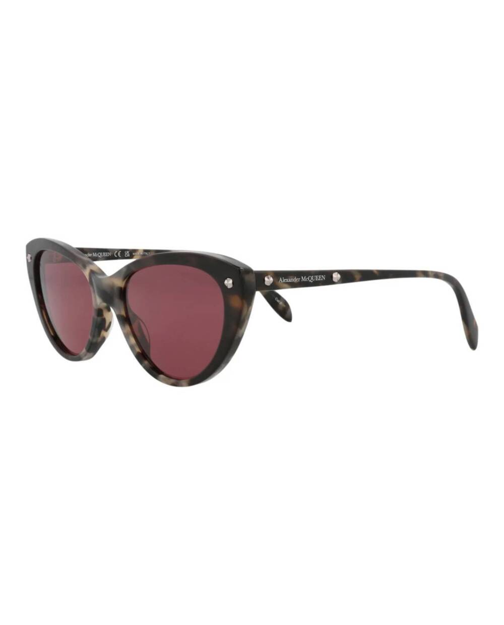 NEW ALEXANDER MCQUEEN women's cat eye-frame acetate sunglasses in tortoiseshell